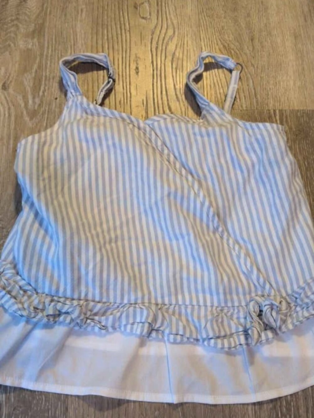 Abercrombie Kids Striped Ruffle Cami Top 9/10